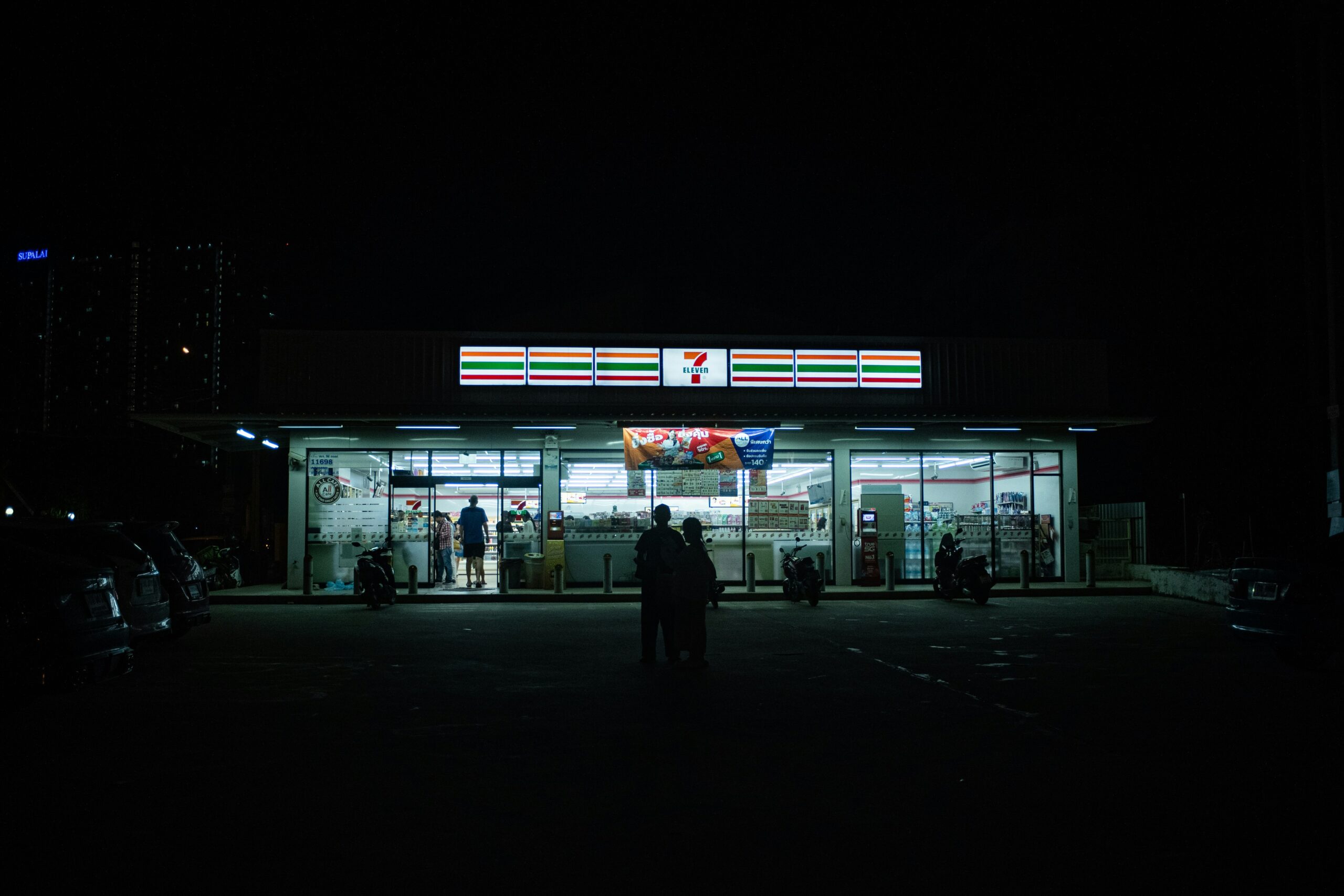 A retail store in Thailand where alcohol sale hours are restricted by law
