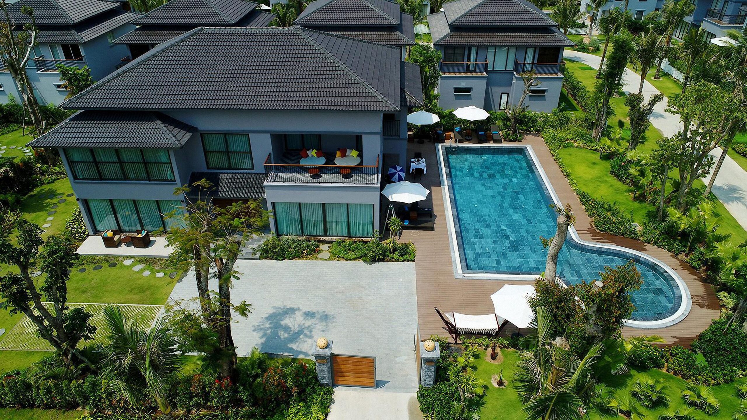 A well-maintained rental villa with a pool in Phuket showing the type of property available at mid-range prices