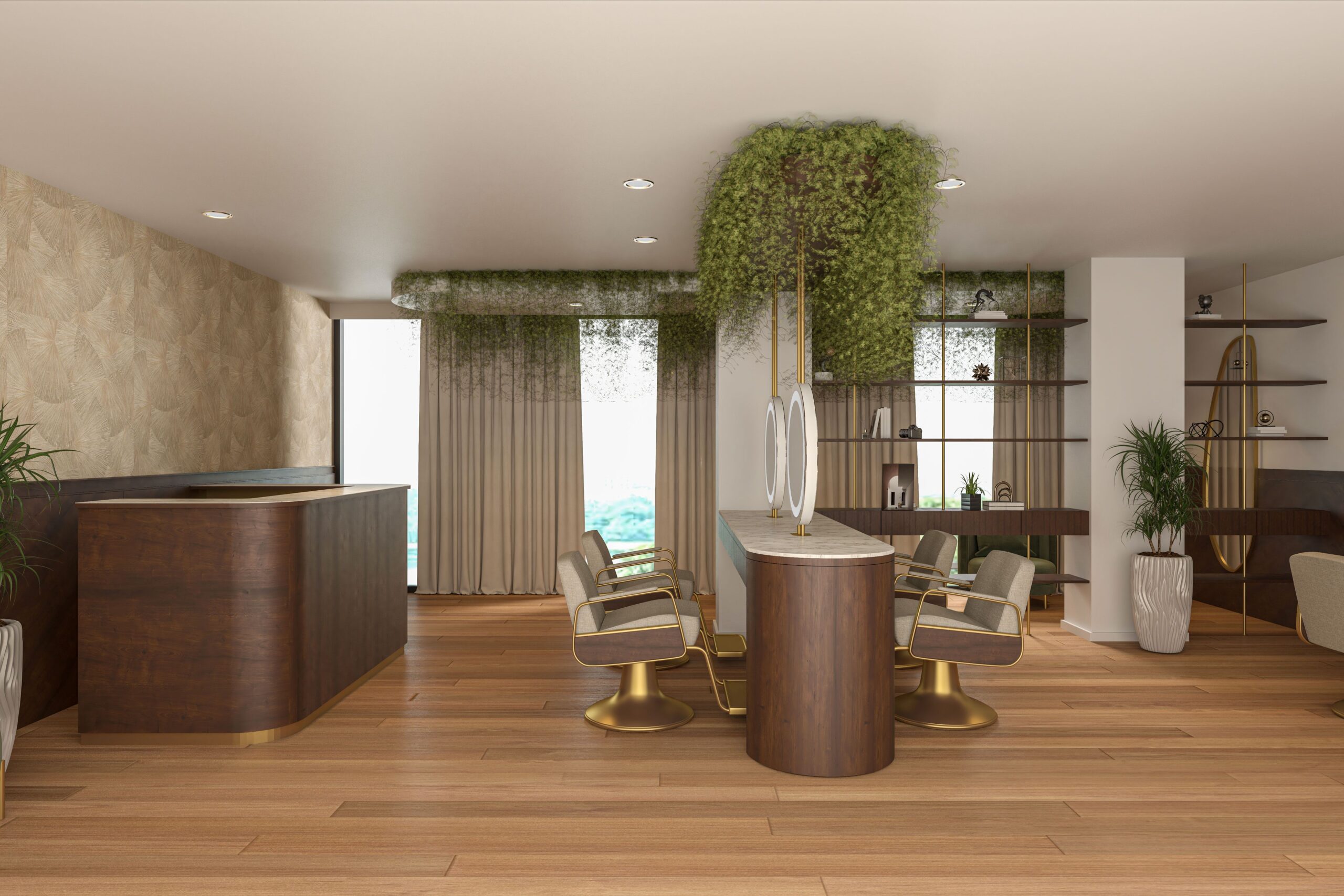 Interior of a hair salon in Phuket representing the range of salons available across the island